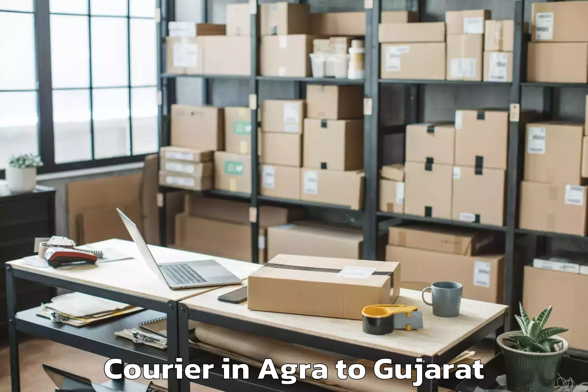 Book Agra to Khambhat Courier Online